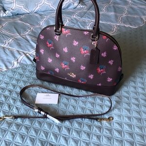 NWT Coach wildflowers Oxbloom large Sierra satchel